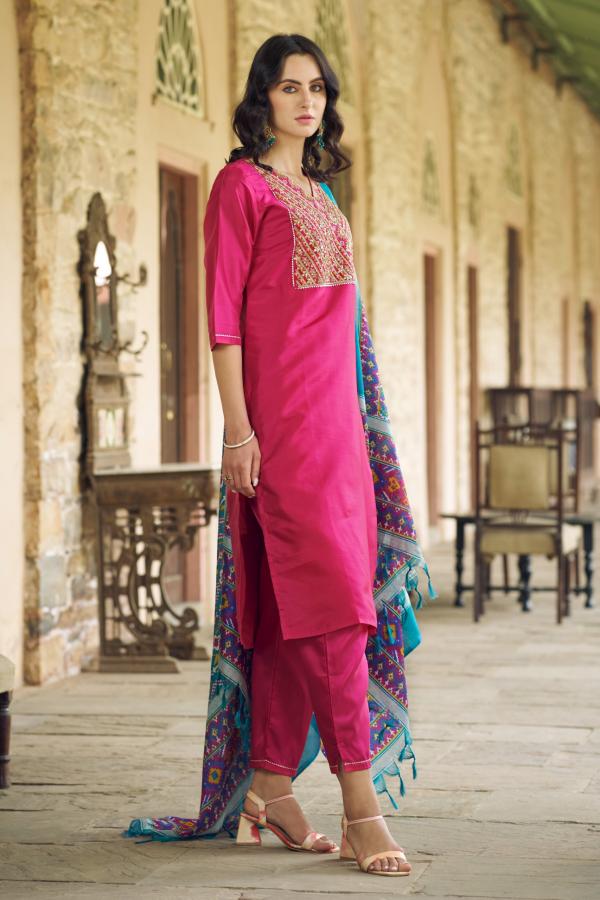 VP 9532 P Kurta and Trousers Pant Set Silk Blend